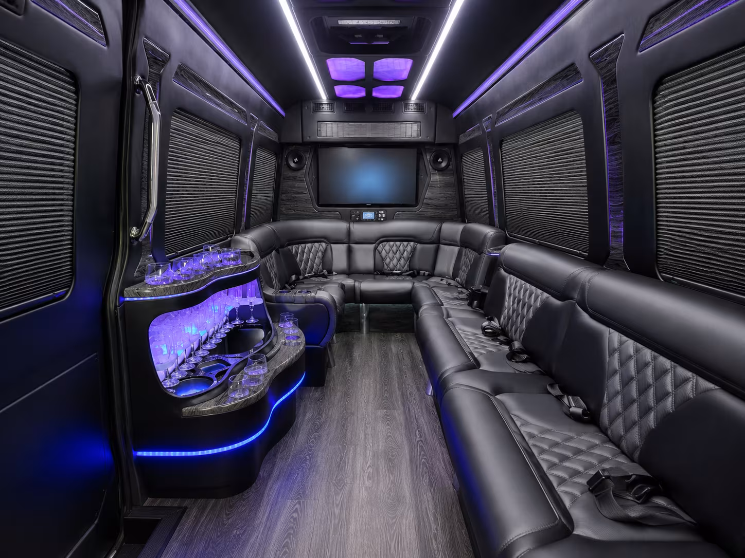 Boston Airport Shuttle & Transportation party bus exterior