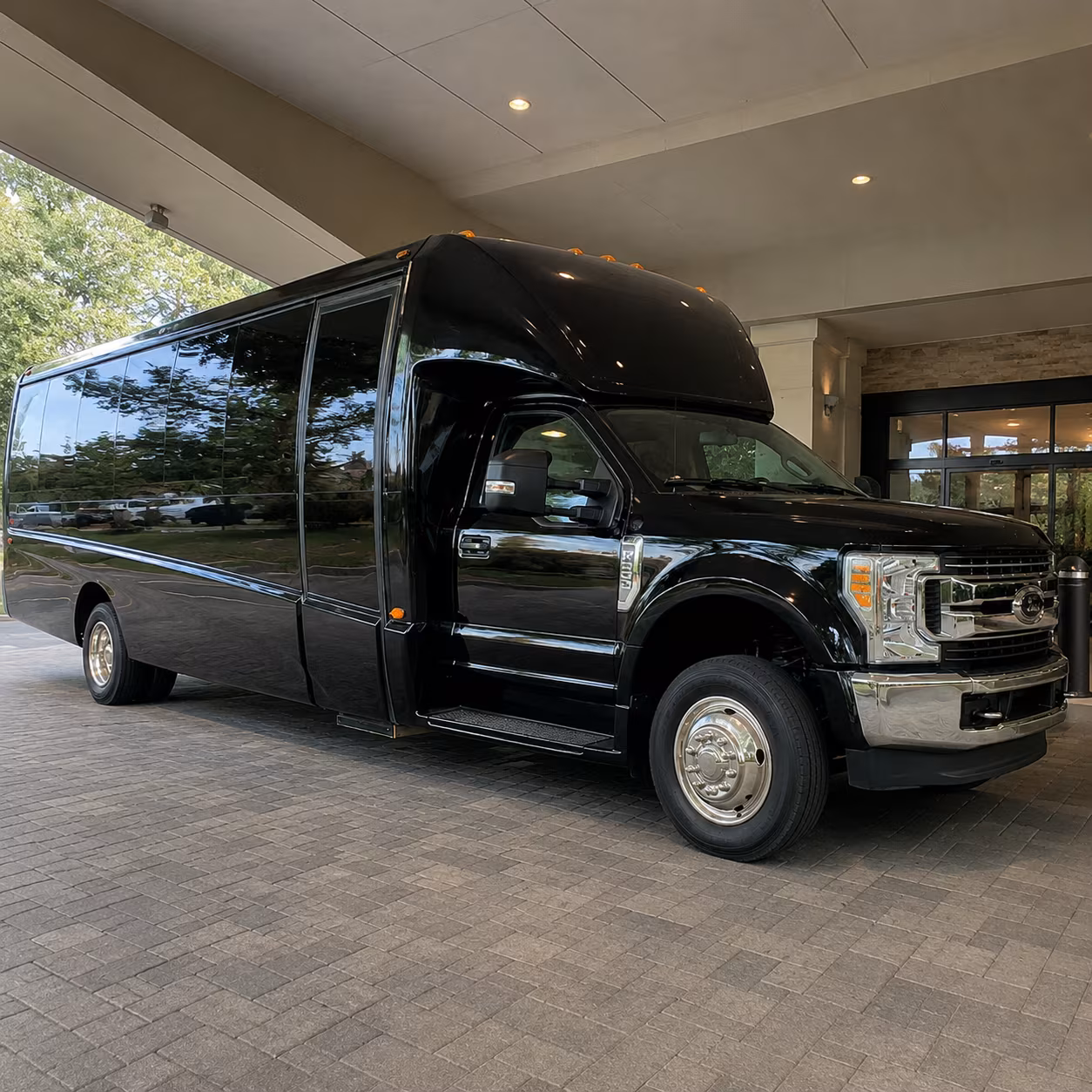 Boston Airport Shuttle & Transportation party bus interior