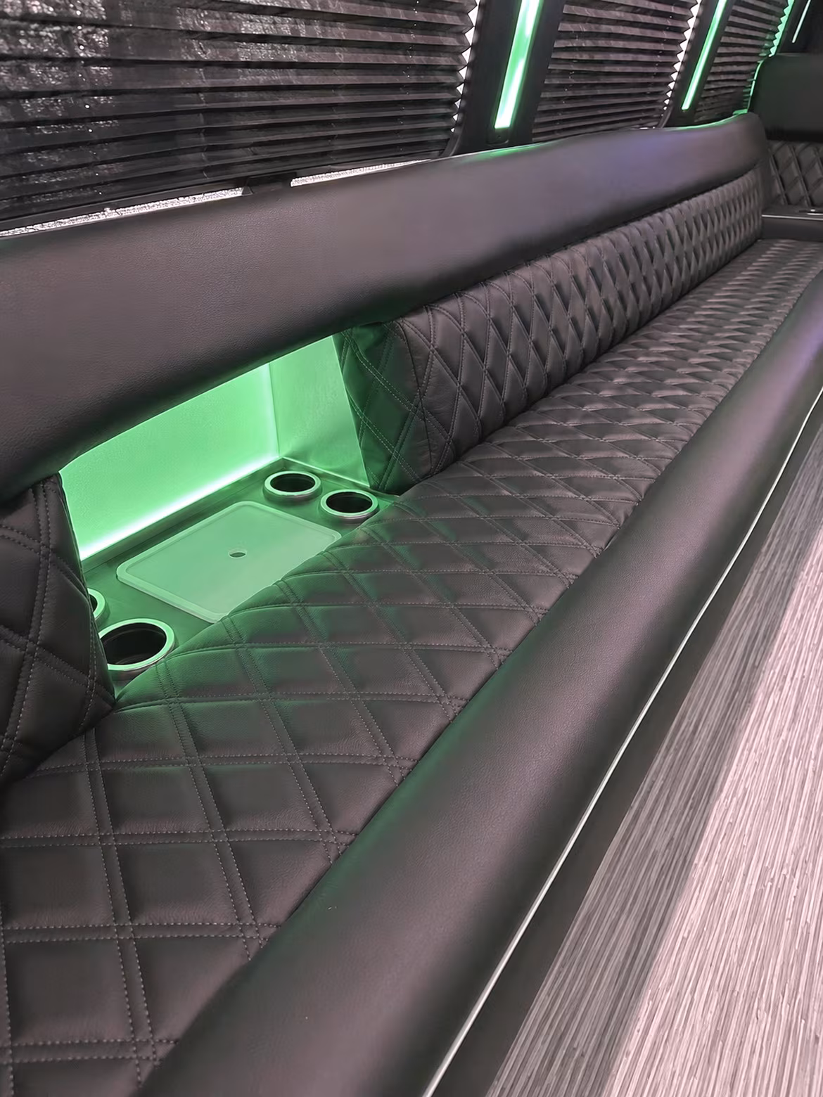 Boston Sporting Event Transportation party bus interior