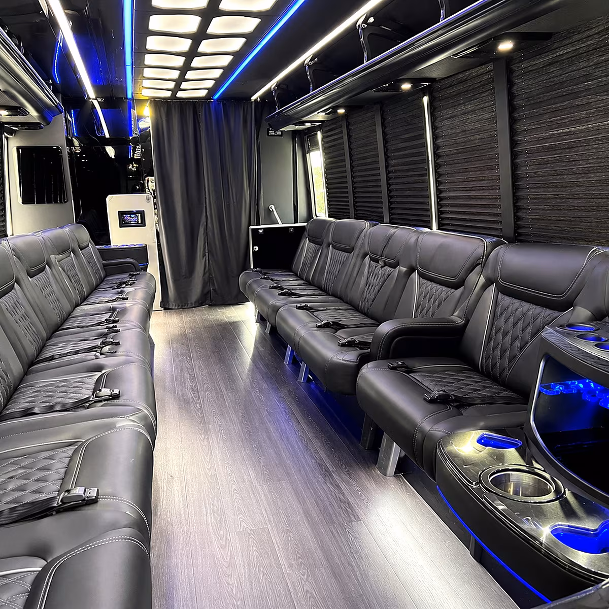 Boston Winery Tour & Pub Crawl Transportation party bus interior