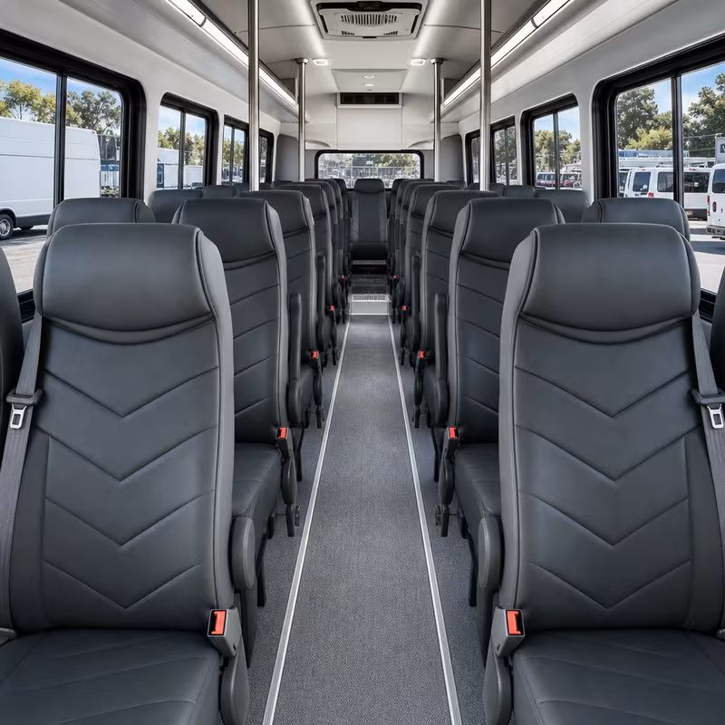 15-35 Passenger Minibus Inside